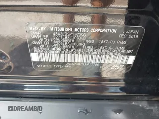 2020 Mitsubishi Outlander ES z VIN JA4AP3AU2LU017750, wystawiony jako IAAI lot #42614176 z przebiegiem 102 566 mil mil oraz . Historia ofert i sprzedaży dostępna na DreamBid. Obrazek 9.