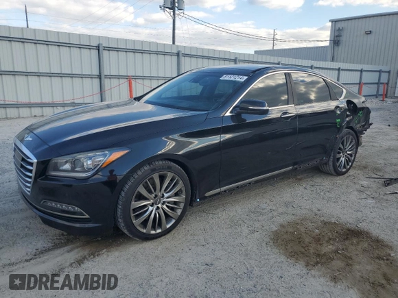 2017 Genesis G80 Ultimate z VIN KMHGN4JF2HU183072, wystawiony jako Copart lot #81121214 z przebiegiem 127 888 mil mil oraz Szkody całkowita. Historia ofert i sprzedaży dostępna na DreamBid. Obrazek 1.