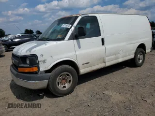 2003 Chevrolet Express Cargo with VIN 1GCHG35U231215213, listed as a Copart auction lot 60315874 with Not provided miles and Salvage title. Bid and sale history available at DreamBid. Image 1.