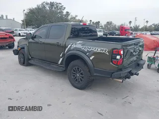 2024 Ford Ranger Raptor with VIN 1FTER4LR2RLE05950, listed as a IAAI auction lot 41590870 with 10,891 mi miles. Bid and sale history available at carsss.com. Image 3.