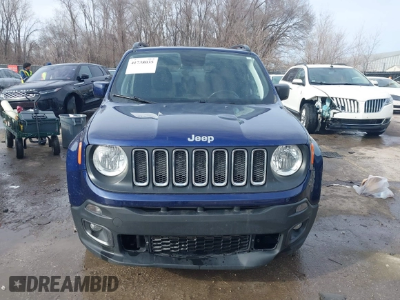 2018 Jeep Renegade Latitude with VIN ZACCJBBB8JPH52142, listed as a IAAI auction lot 41738035 with 91,443 mi miles and . Bid and sale history available at carsss.com. Image 12.
