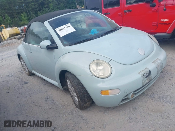 2005 Volkswagen Beetle GLS with VIN 3VWCM31Y25M368821, listed as a IAAI auction lot 42677106 with 124,888 mi miles and . Bid and sale history available at DreamBid. Image 1.