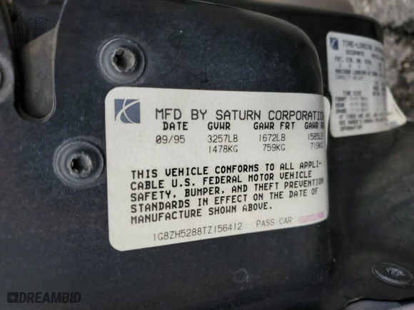 1996 Saturn SL with VIN 1G8ZH5288TZ156412, listed as a Copart auction lot 44429465 with 141,560 mi miles and Salvage Title. Bid and sale history available at carsss.com. Image 14.