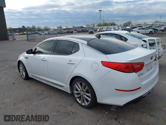 2015 Kia Optima SXL Turbo with VIN 5XXGR4A63FG374348, listed as a IAAI auction lot 41913278 with 173,880 mi miles and . Bid and sale history available at DreamBid. Image 3.