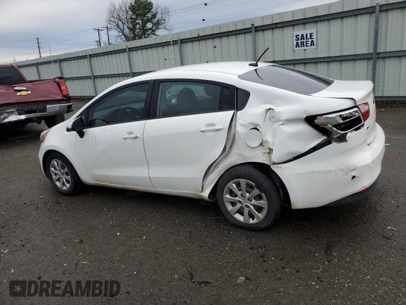2016 Kia Rio LX with VIN KNADM4A35G6621955, listed as a Copart auction lot 47603935 with 73,766 mi miles and Salvage Title. Bid and sale history available at carsss.com. Image 2.