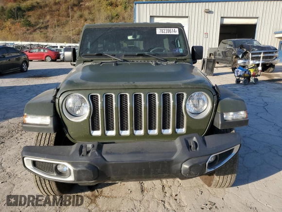 2023 Jeep Wrangler Sahara with VIN 1C4HJXEN2PW624757, listed as a Copart auction lot 78239614 with 46,254 mi miles and Salvage Title. Bid and sale history available at carsss.com. Image 5.