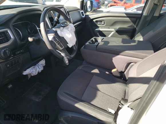 2021 Nissan Titan S with VIN 1N6AA1EC2MN529675, listed as a Copart auction lot 86612844 with 56,597 mi miles and Salvage title. Bid and sale history available at DreamBid. Image 7.