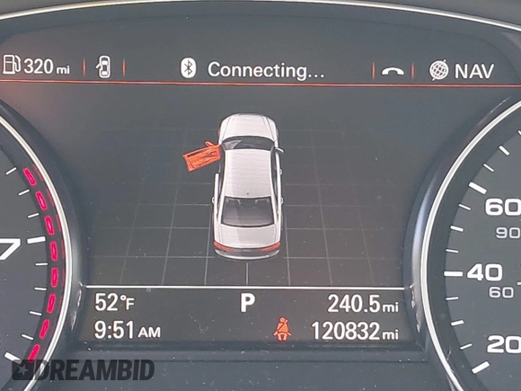 2017 Audi A8 L with VIN WAU44AFD0HN012571, listed as a IAAI auction lot 41717676 with 120,832 mi miles. Bid and sale history available at carsss.com. Image 15.