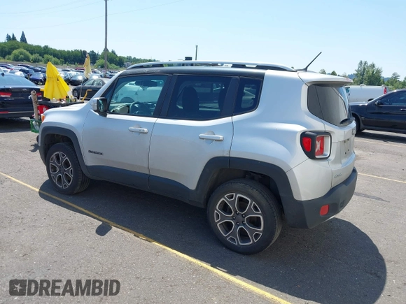 2015 Jeep Renegade Limited with VIN ZACCJBDT0FPC44891, listed as a IAAI auction lot 42415637 with 207,975 mi miles and . Bid and sale history available at DreamBid. Image 3.