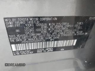2005 Toyota RAV4 z VIN JTEHD20V550059126, wystawiony jako IAAI lot #42387891 z przebiegiem 295 270 mil mil oraz . Historia ofert i sprzedaży dostępna na DreamBid. Obrazek 9.