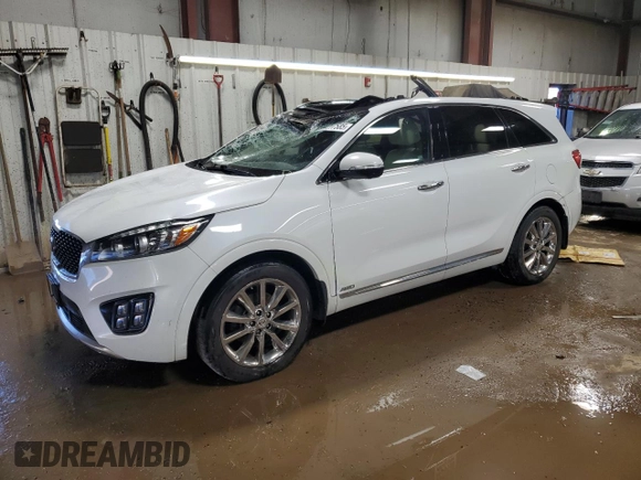 2018 Kia Sorento SX with VIN 5XYPKDA53JG371076, listed as a Copart auction lot 50297585 with 116,385 mi miles and Non Repairable. Bid and sale history available at DreamBid. Image 1.