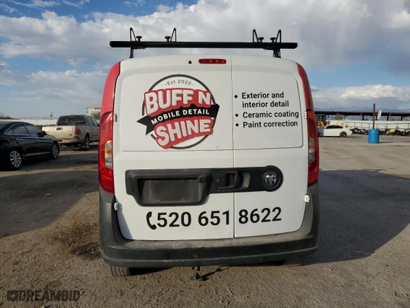 2020 Ram ProMaster City Cargo Van Tradesman with VIN ZFBHRFAB6L6P34013, listed as a Copart auction lot 82695384 with 0 mi miles and Salvage Title. Bid and sale history available at carsss.com. Image 6.
