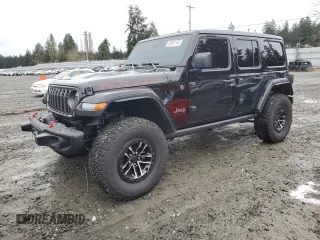 2024 Jeep Wrangler Rubicon X with VIN 1C4RJXFG5RW339591, listed as a Copart auction lot 50061185 with 3,056 mi miles and Salvage title. Bid and sale history available at DreamBid. Image 1.