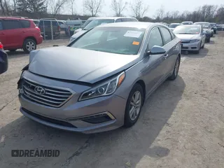 2015 Hyundai Sonata 2.4L SE with VIN 5NPE24AF8FH214899, listed as a IAAI auction lot 42056089 with 76,621 mi miles. Bid and sale history available at carsss.com. Image 2.