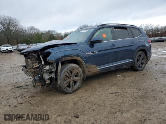 2021 Volkswagen Atlas SE z VIN 1V2PR2CA4MC524405, wystawiony jako Copart lot #86331014 z przebiegiem 129 265 mil mil oraz Szkoda całkowita • Salvage title. Historia ofert i sprzedaży dostępna na DreamBid. Obrazek 1.