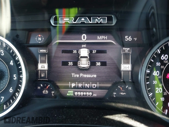 2020 Ram 1500 Big Horn with VIN 1C6SRFFT5LN179041, listed as a IAAI auction lot 41905201 with 50,130 mi miles. Bid and sale history available at carsss.com. Image 7.
