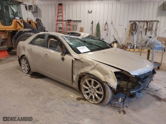 2009 Cadillac CTS AWD w/1SB with VIN 1G6DT57V490126286, listed as a IAAI auction lot 41138525 with 1 mi miles. Bid and sale history available at carsss.com. Image 1.