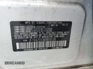 2021 Subaru WRX STI with VIN JF1VA2E60M9814538, listed as a Copart auction lot 56328295 with 58,512 mi miles and Salvage title. Bid and sale history available at DreamBid. Image 12.