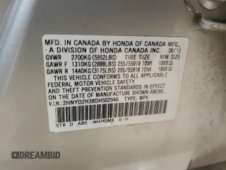 2013 Acura MDX Tech Pkg with VIN 2HNYD2H38DH502946, listed as a Copart auction lot 46280215 with 202,121 mi miles and Clean Title. Bid and sale history available at carsss.com. Image 13.