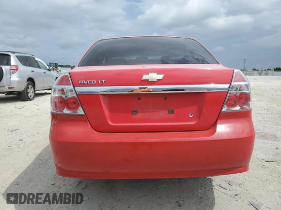 2009 Chevrolet Aveo 1LT z VIN KL1TD56E39B310766, wystawiony jako Copart lot #54663775 z przebiegiem 153 920 mil mil oraz Szkody całkowita. Historia ofert i sprzedaży dostępna na DreamBid. Obrazek 6.