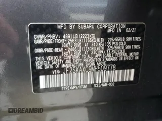 2021 Subaru Forester Touring with VIN JF2SKAXC9MH509778, listed as a Copart auction lot 48037255 with 46,149 mi miles and Salvage Title. Bid and sale history available at carsss.com. Image 14.