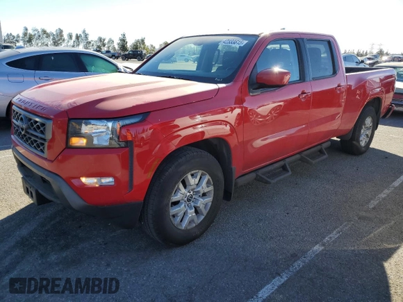 2022 Nissan Frontier SV with VIN 1N6ED1FJ0NN604848, listed as a Copart auction lot 42333815 with 158,373 mi miles and Salvage title. Bid and sale history available at DreamBid. Image 1.