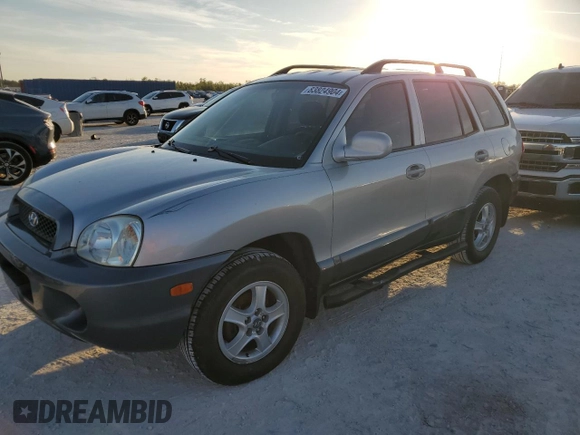 2003 Hyundai Santa Fe with VIN KM8SB12B83U366238, listed as a Copart auction lot 83824904 with 0 mi miles and Salvage Title. Bid and sale history available at carsss.com. Image 1.