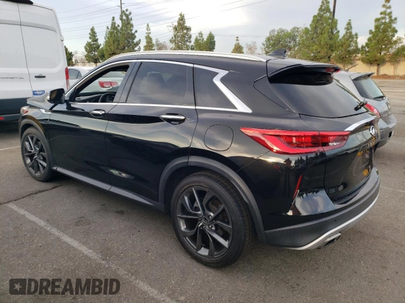 2019 Infiniti QX50 Essential with VIN 3PCAJ5M10KF103991, listed as a Copart auction lot 67370683 with 60,690 mi miles and Salvage title. Bid and sale history available at DreamBid. Image 2.