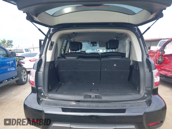 2020 Nissan Armada SL with VIN JN8AY2NC4L9621029, listed as a IAAI auction lot 40178692 with 80,867 mi miles. Bid and sale history available at carsss.com. Image 8.