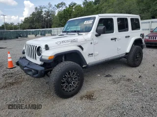 2019 Jeep Wrangler Unlimited Sahara with VIN 1C4HJXEG6KW512845, listed as a Copart auction lot 58709215 with 81,474 mi miles and Salvage title. Bid and sale history available at DreamBid. Image 1.