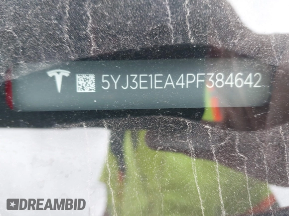 2023 Tesla Model 3 z VIN 5YJ3E1EA4PF384642, wystawiony jako IAAI lot #41496074 z przebiegiem 10 860 mil mil oraz . Historia ofert i sprzedaży dostępna na DreamBid. Obrazek 9.