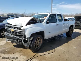2015 Chevrolet Silverado 1500 Work Truck with VIN 1GCVKPEC5FZ318194, listed as a Copart auction lot 46908565 with 213,477 mi miles and Non Repairable. Bid and sale history available at carsss.com. Image 1.