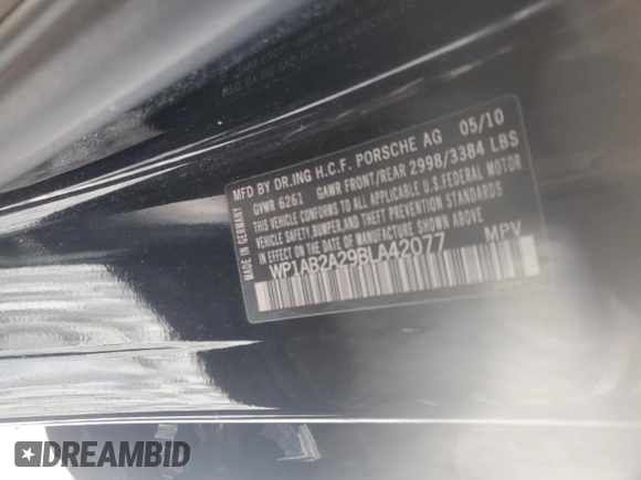 2011 Porsche Cayenne S with VIN WP1AB2A29BLA42077, listed as a Copart auction lot 62181095 with 262,754 mi miles and Salvage title. Bid and sale history available at DreamBid. Image 13.