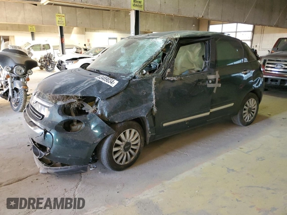 2015 FIAT 500L Lounge with VIN ZFBCFACH6FZ035006, listed as a Copart auction lot 83489034 with 0 mi miles and Salvage Title. Bid and sale history available at carsss.com. Image 1.