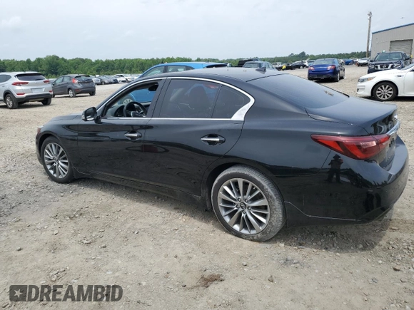 2023 Infiniti Q50 Luxe with VIN JN1EV7BR0PM543687, listed as a Copart auction lot 56933645 with 17,186 mi miles and Salvage title. Bid and sale history available at DreamBid. Image 2.