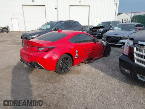 2023 Toyota GR86 Premium with VIN JF1ZNBE12P9754292, listed as a IAAI auction lot 41469252 with 1 mi miles. Bid and sale history available at carsss.com. Image 4.