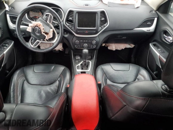 2017 Jeep Cherokee Trailhawk L Plus with VIN 1C4PJMBS2HW651480, listed as a Copart auction lot 47843795 with 96,842 mi miles and Salvage Title. Bid and sale history available at carsss.com. Image 8.