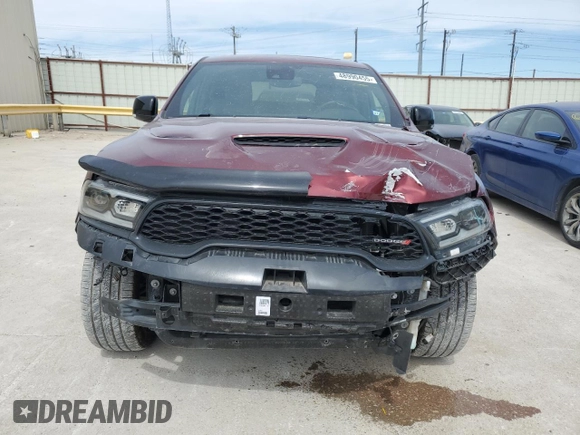 2022 Dodge Durango Orange Sport with VIN 1C4SDHCT1NC102379, listed as a Copart auction lot 48990455 with 53,893 mi miles and Salvage title. Bid and sale history available at DreamBid. Image 5.
