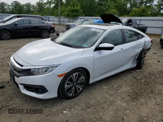 2016 Honda Civic EX-L z VIN 19XFC1F76GE214147, wystawiony jako Copart lot #59890185 z przebiegiem 86 028 mil mil oraz Szkoda całkowita • Salvage title. Historia ofert i sprzedaży dostępna na DreamBid. Obrazek 1.
