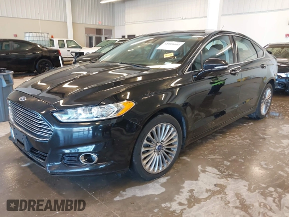 2014 Ford Fusion Titanium with VIN 3FA6P0K93ER115805, listed as a IAAI auction lot 41009602 with 136,021 mi miles. Bid and sale history available at carsss.com. Image 19.