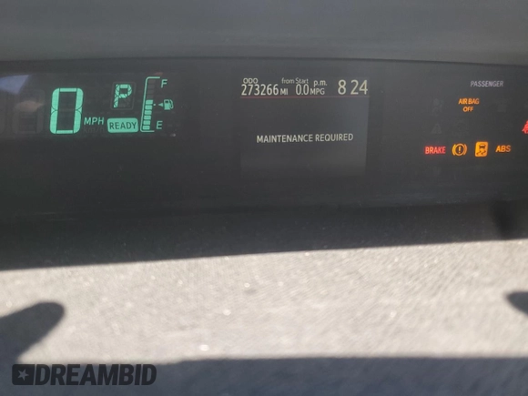 2013 Toyota Prius One with VIN JTDKDTB32D1547938, listed as a Copart auction lot 56397535 with 273,266 mi miles and Clean Title. Bid and sale history available at DreamBid. Image 9.