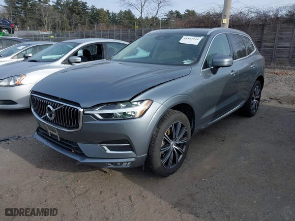 2020 Volvo XC60 Inscription with VIN YV4102RL6L1470249, listed as a IAAI auction lot 41165934 with 26,127 mi miles. Bid and sale history available at carsss.com. Image 2.