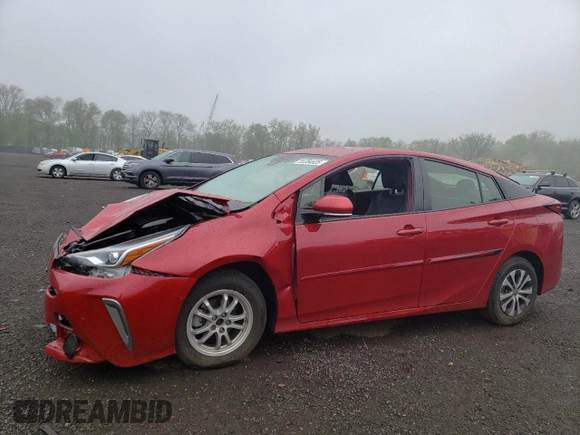 2019 Toyota Prius LE z VIN JTDL9RFU3K3008712, wystawiony jako Copart lot #55384635 z przebiegiem 34 228 mil mil oraz Szkoda całkowita • Salvage title. Historia ofert i sprzedaży dostępna na DreamBid. Obrazek 1.