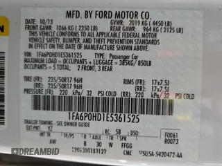 2014 Ford Fusion SE with VIN 1FA6P0HD1E5361525, listed as a Copart auction lot 51347635 with 173,066 mi miles and Salvage Title. Bid and sale history available at DreamBid. Image 14.