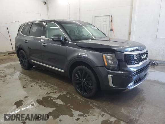 2022 Kia Telluride SX with VIN 5XYP54HC7NG276084, listed as a Copart auction lot 52690395 with 28,005 mi miles and Salvage title. Bid and sale history available at DreamBid. Image 4.