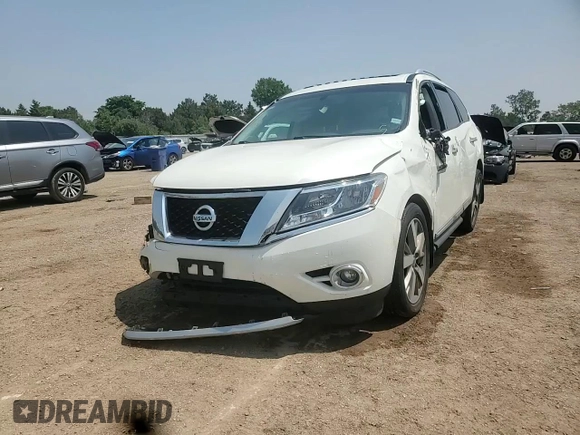 2015 Nissan Pathfinder SL z VIN 5N1AR2MMXFC652386, wystawiony jako Copart lot #59225715 z przebiegiem 76 089 mil mil oraz Szkoda całkowita • Salvage title. Historia ofert i sprzedaży dostępna na DreamBid. Obrazek 14.