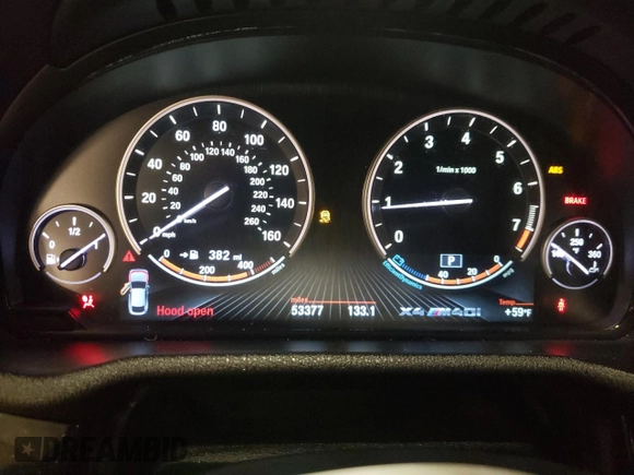 2018 BMW X4 M40i with VIN 5UXXW7C54J0W63858, listed as a Copart auction lot 52360364 with 53,377 mi miles. Bid and sale history available at carsss.com. Image 9.