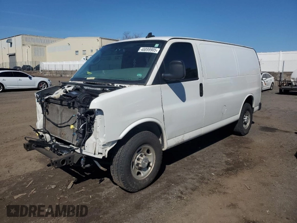 2018 Chevrolet Express Cargo Van with VIN 1GCWGAFG2J1169335, listed as a Copart auction lot 48899905 with 166,601 mi miles and Salvage Title. Bid and sale history available at carsss.com. Image 1.