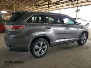 2015 Toyota Highlander Limited with VIN 5TDDCRFHXFS008056, listed as a Copart auction lot 58560055 with 157,155 mi miles and Salvage title. Bid and sale history available at DreamBid. Image 3.