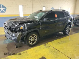 2021 Jeep Cherokee Latitude Lux z VIN 1C4PJMMX5MD193528, wystawiony jako Copart lot #56383715 z przebiegiem Nie podano mil oraz Czysty tytuł • Clean title. Historia ofert i sprzedaży dostępna na DreamBid. Obrazek 1.